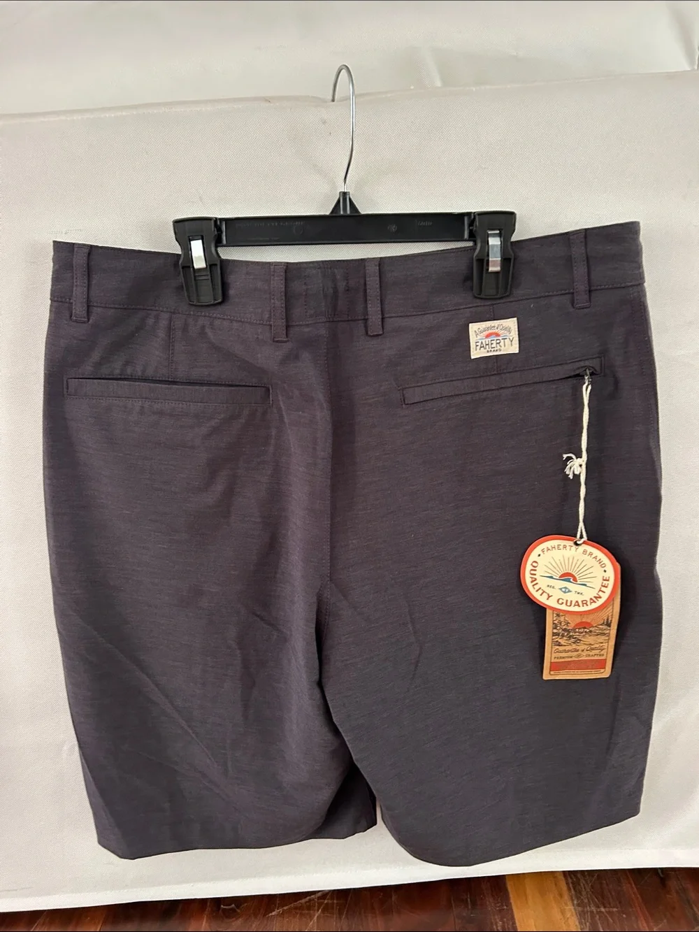 Faherty Brand All Day Shorts in dark charcoal grey NWT Size 34